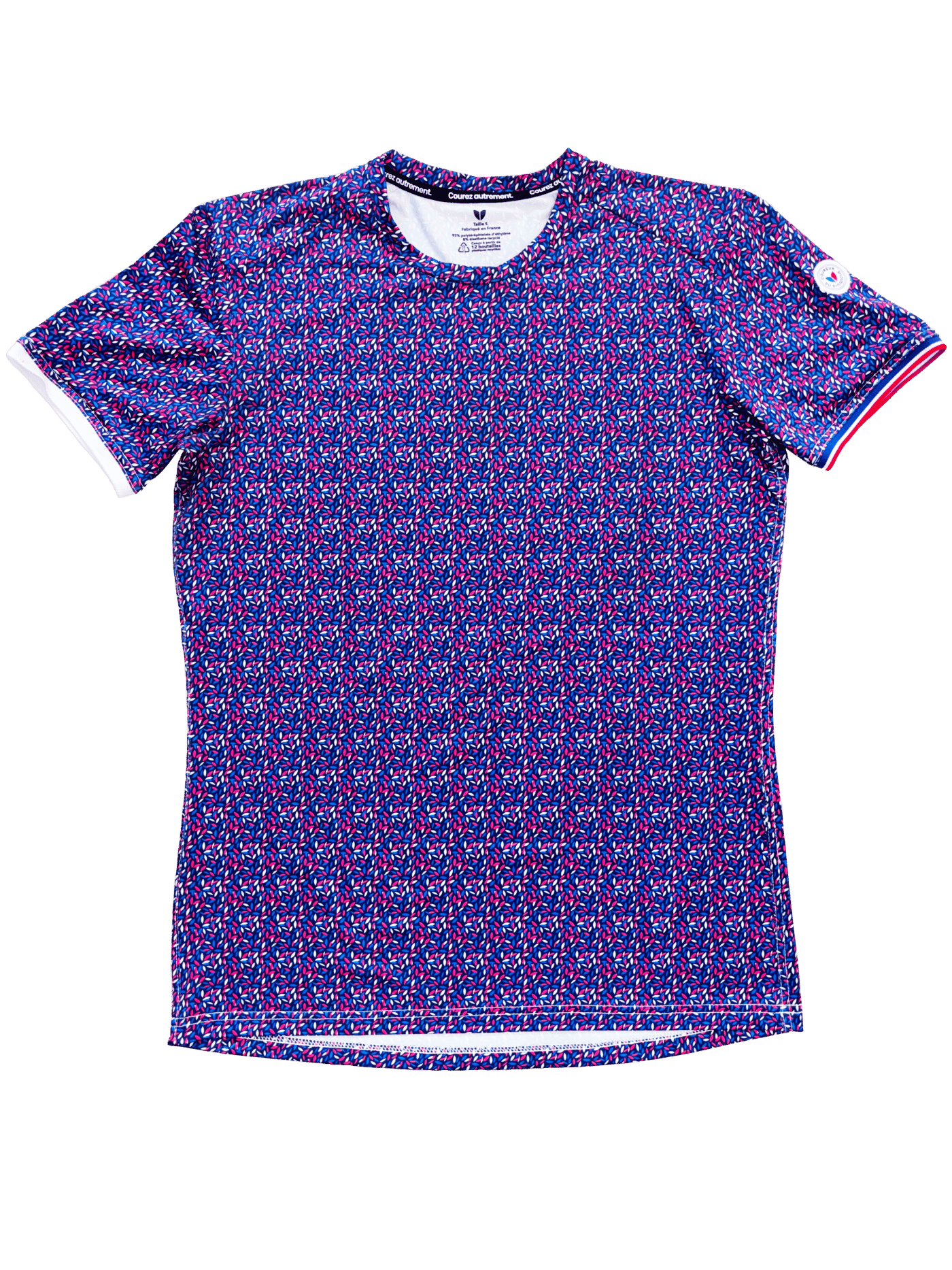 coureur du dimanche Collection automne Tee shirt olivier bleu