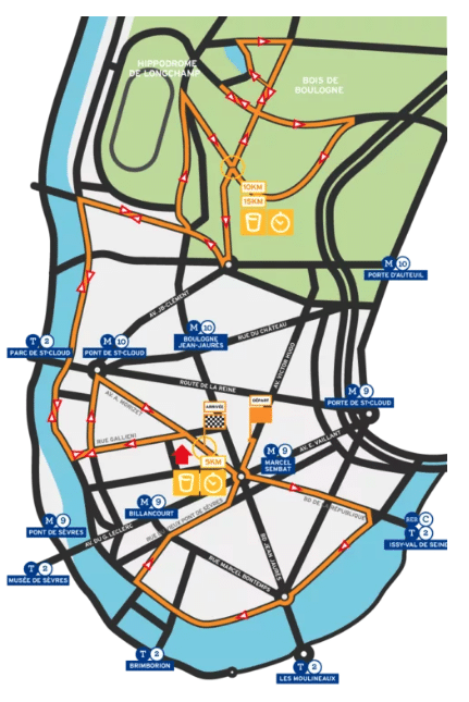 Parcours semi de Boulogne